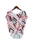 Joseph Ribkoff 100% Polyester Print Multi Color Short Sleeve Blouse Size 8 - photo 1