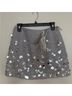 Jonathan Simkhai 100% Wool 100% Polyester Print Gray Silver Active Skirt Size 8 - photo 5