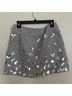 Jonathan Simkhai 100% Wool 100% Polyester Print Gray Silver Active Skirt Size 8 - photo 7