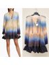 Jonathan Simkhai 93% Polyester 7% Elastane 100% Polyester Ombre Blue Tan Multi Color Cocktail Dress Size 10 - photo 4