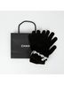 Chanel 100% Wool Black Pearl Logo Gloves One size - photo 1
