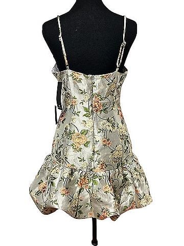 Lulus Floral Jacquard Bubble Hem Mini Dress Cocktail Dress (view 2)