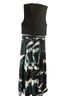Betsy & Adam Floral Black White Green Jumpsuit Size 4 - photo 2