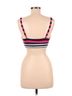 Gap Fit Stripes Multi Color Pink Blue Swimsuit Top Size M - photo 2