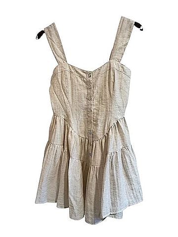 Promesa U.S.A. Linen_Blend Corset Mini Dress Casual Dress (view 1)