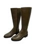 Reformation 100% Calf Leather Green Boots Size 9 - photo 1