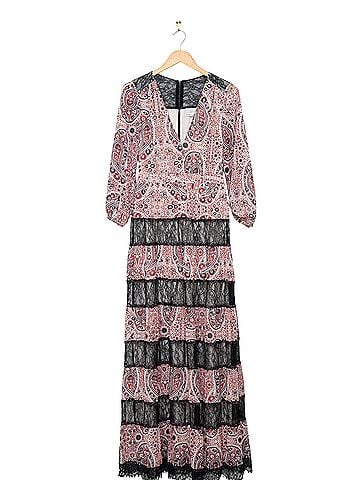 Alice + Olivia Daren Paisley Lace Tiered Cocktail Dress (view 1)