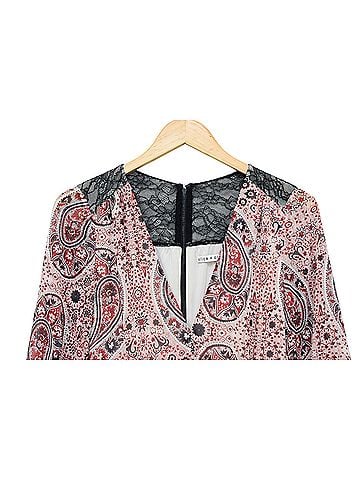 Alice + Olivia Daren Paisley Lace Tiered Cocktail Dress (view 2)