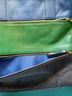Fossil 100% Leather Blue Green Black Leather Tote One size - photo 6