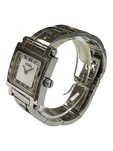 Fendi FENDI Quadro Women's Analog Quartz Watch, White/Silver, 002-6000L-754 (view 2)