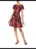 Shani Floral Red Black Casual Dress Size 10 - photo 3