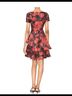 Shani Floral Red Black Casual Dress Size 10 - photo 5
