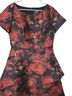 Shani Floral Red Black Casual Dress Size 10 - photo 1