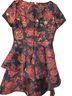 Shani Floral Red Black Casual Dress Size 10 - photo 2