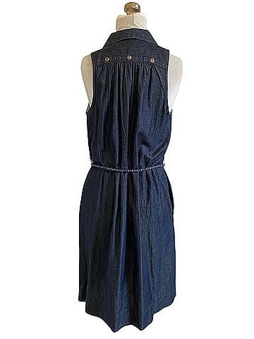 Holding Horses by Anthropologie Chambray Denim Cotton Casual Dress (view 2)
