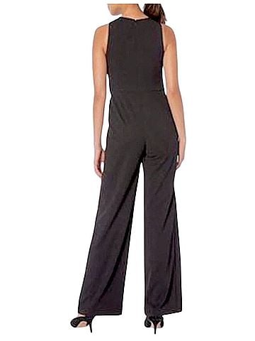 Adrianna Papell Crepe Halter Jumpsuit Jacket (view 2)