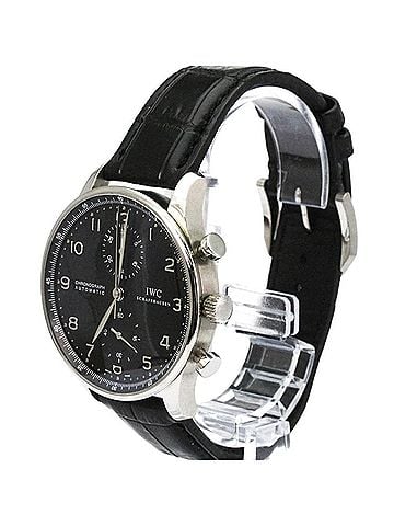 IWC Schaffhausen IWC Portugieser Chronograph Automatic Steel Watch IW371438 Polished (view 2)