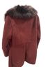 Cole Haan 100% Polyester 100% Acrylic Burgundy Coat Size S - photo 2
