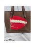 Coach 100% Leather Graphic Brown Red Tote One size - photo 3