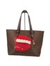 Coach 100% Leather Graphic Brown Red Tote One size - photo 1