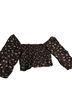 Garage Floral Black Short Sleeve Blouse Size M - photo 2