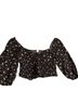 Garage Floral Black Short Sleeve Blouse Size M - photo 1