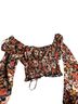 Forever 21 Floral Multi Color Short Sleeve Blouse Size S - photo 2