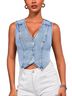 Shein Blue Denim Vest Size L - photo 1