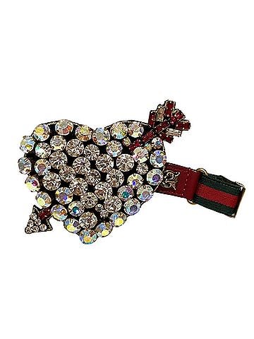 Gucci Gucci bracelet, accessory, Sherry line, total weight 43.2g, crystal, grosgrain and leather. (view 1)
