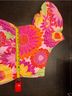 J.Marie 100% Polyester 100% Rayon Floral Pink Yellow Cocktail Dress Size S - photo 5