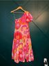J.Marie 100% Polyester 100% Rayon Floral Pink Yellow Cocktail Dress Size S - photo 4