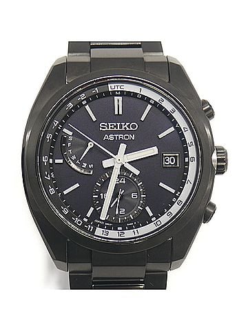 Seiko SEIKO ASTRON SBXY019 Solar Radio-Controlled Titanium Watch with Black Dial (view 1)