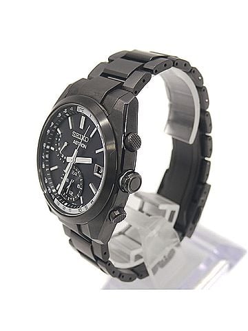 Seiko SEIKO ASTRON SBXY019 Solar Radio-Controlled Titanium Watch with Black Dial (view 2)