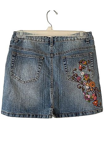 Nina Rossi Jeans Denim Skirt (view 2)