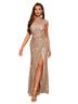 Shein 100% Polyester Solid Gold Cocktail Dress Size XL - photo 1