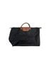 Longchamp 100% Canvas Black Brown Leather Tote One size - photo 1
