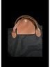 Longchamp 100% Canvas Black Brown Leather Tote One size - photo 4