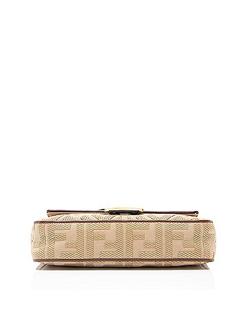 Fendi Fendi FF Embroidered Canvas Baguette Shoulder Bag (view 2)