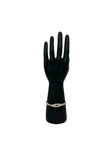 Tiffany & Co. TIFFANY&amp;Co. Tiffany Center Knot Double Rope Chain Bracelet, Sterling Silver 925, Accessory, Silver, Item No. 10964 (view 2)