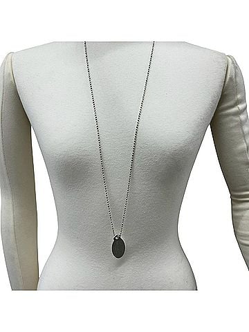 Tiffany & Co. TIFFANY&amp;Co. Tiffany &amp; Co. Return to Oval Tag Necklace, Sterling Silver 925 Pendant, Accessory, Silver, 37328 (view 2)