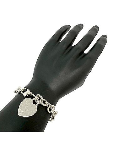 Tiffany & Co. TIFFANY&amp;Co. Tiffany Vintage Return to Heart Bracelet, Sterling Silver 925 Chain Accessory, 28033 (view 2)