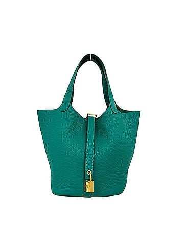Hermès HERMES Picotin Lock Taurillon Clemence Handbag Mini Tote Bag Vert Vertigo 36067 (view 1)