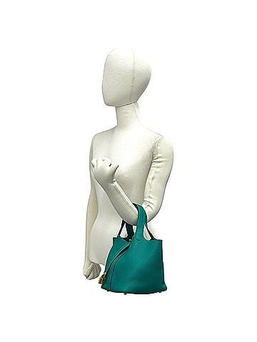 Hermès HERMES Picotin Lock Taurillon Clemence Handbag Mini Tote Bag Vert Vertigo 36067 (view 2)