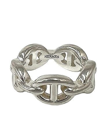 Hermès HERMES Hermes Enchainée Ring, Sterling Silver 925, Accessory, Women's, Men's, Silver, 24098 (view 1)