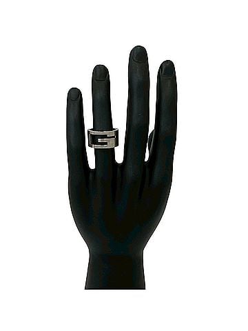 Gucci GUCCI Square G Motif Ring, Sterling Silver 925, Men's Accessory, Silver, 45110 (view 2)