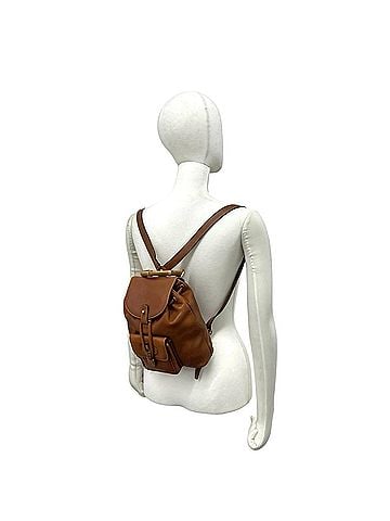 Gucci GUCCI Old Gucci Bamboo Leather Backpack/Daypack, Brown, 423-7 (view 2)