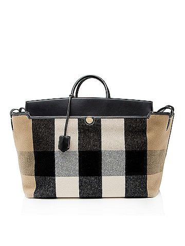 Burberry Burberry Wool Check Society XL Tote (view 1)
