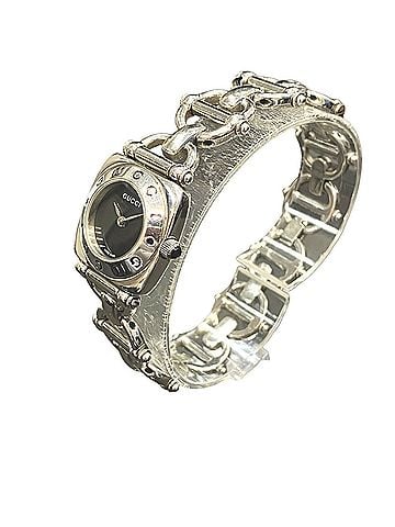 Gucci Gucci Horsebit watch, total weight 43.6g, stainless steel, quartz movement, black dial, 6400L. (view 2)