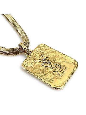 Yves Saint Laurent Yves Saint Laurent necklace, metal, gold, for men and women, h32374a (view 2)