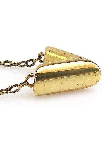 Louis Vuitton Louis Vuitton Essential V Metal Necklace, Gold, Women's, M61083 h32372a (view 2)